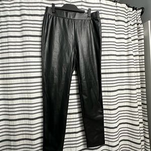 Faux Black Leather Leggings